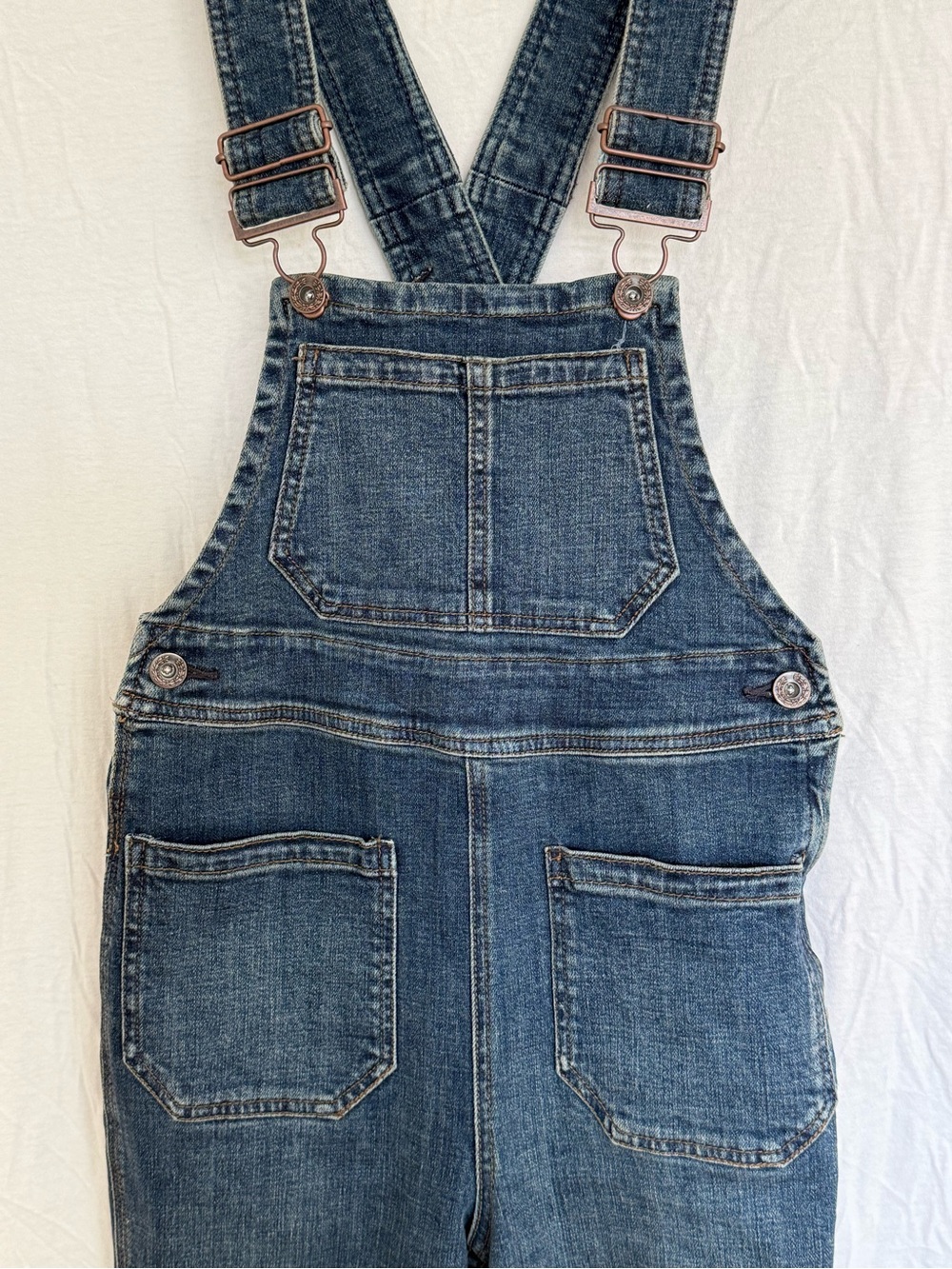 Free People Indigo Denim Overalls